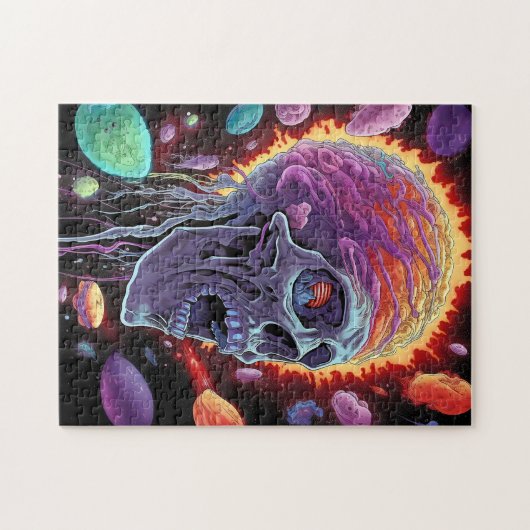 Zombie Skull Creature Sci-fi-Horror Art Puzzle (Horizontal)