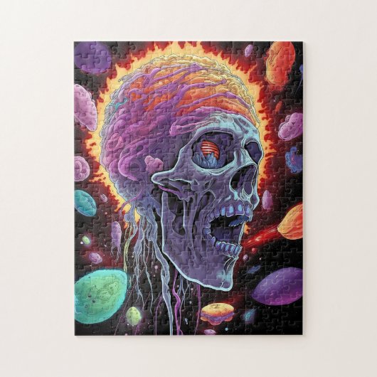 Zombie Skull Creature Sci-fi-Horror Art Puzzle (Vertikal)