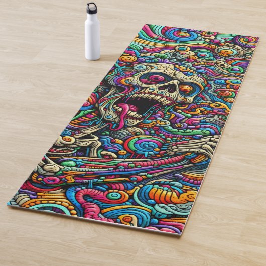 Zombie Skull Pattern Yogamatte (Beispiel)