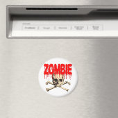 Zombie Skull Red Magnet (In Situ (Geschirrspüler))
