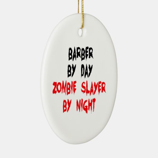 Zombie Slayer Barber Keramikornament (Rechts)