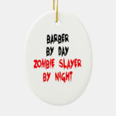 Zombie Slayer Barber Keramikornament (Hinten)