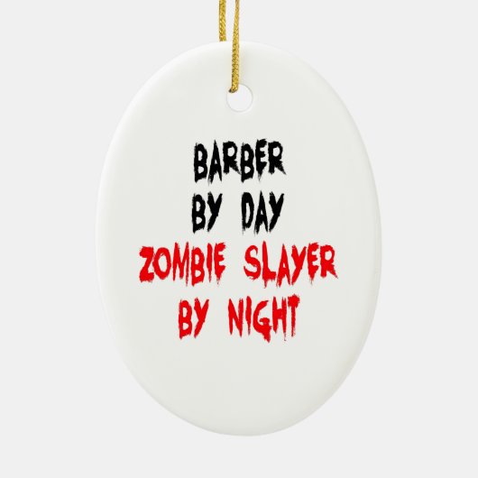 Zombie Slayer Barber Keramikornament (Hinten)