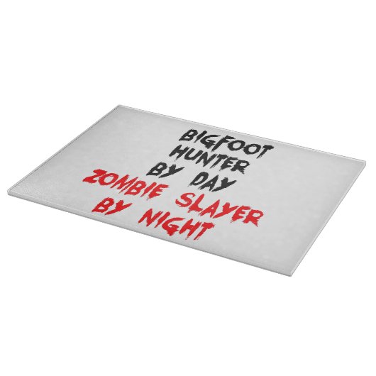 Zombie Slayer Bigfoot Hunter Schneidebrett (Ecke)