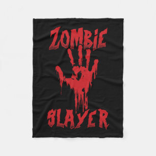 Zombie Slayer Bloody Hand Jagd Zombies Hallowee Fleecedecke