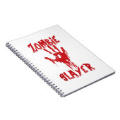 Zombie Slayer Bloody Hand Jagd Zombies Hallowee Notizblock (Rechte Seite)