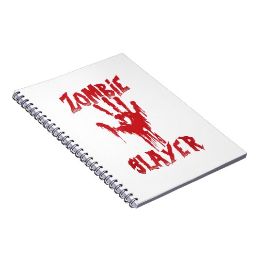 Zombie Slayer Bloody Hand Jagd Zombies Hallowee Notizblock (Rechte Seite)