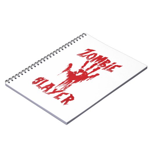 Zombie Slayer Bloody Hand Jagd Zombies Hallowee Notizblock (Linke Seite)