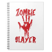 Zombie Slayer Bloody Hand Jagd Zombies Hallowee Notizblock (Vorderseite)