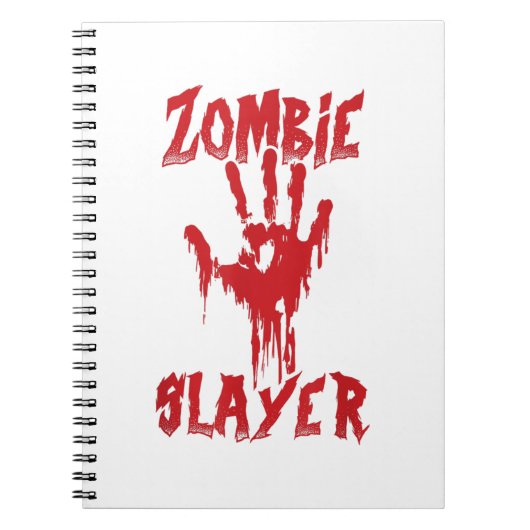 Zombie Slayer Bloody Hand Jagd Zombies Hallowee Notizblock (Vorderseite)