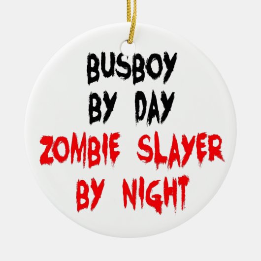 Zombie Slayer Busboy Keramikornament (Vorne)
