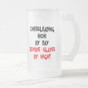 Zombie Slayer Cheerleading Mama Mattglas Bierglas