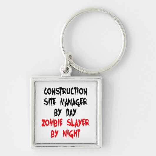 Zombie Slayer Construction Site Manager Schlüsselanhänger (Vorne)