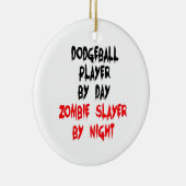 Zombie Slayer Dodgeball Player Keramik Ornament (Rechts)