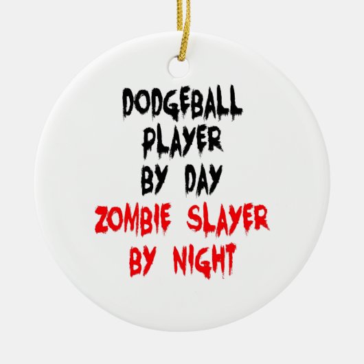 Zombie Slayer Dodgeball Player Keramik Ornament (Vorne)
