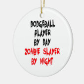 Zombie Slayer Dodgeball Player Keramik Ornament (Links)