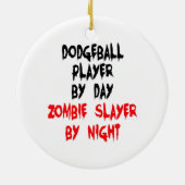 Zombie Slayer Dodgeball Player Keramik Ornament (Hinten)