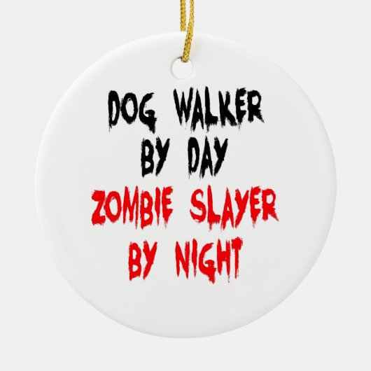 Zombie Slayer Dog Walker Keramikornament (Vorne)