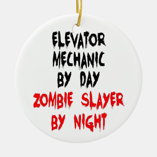 Zombie Slayer Elevator Mechanik Keramikornament (Vorne)