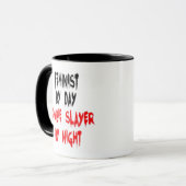 Zombie Slayer Feminist Tasse (Vorderseite Links)