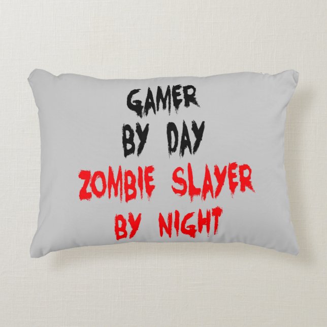 Zombie Slayer Gamer Zierkissen (Vorderseite)