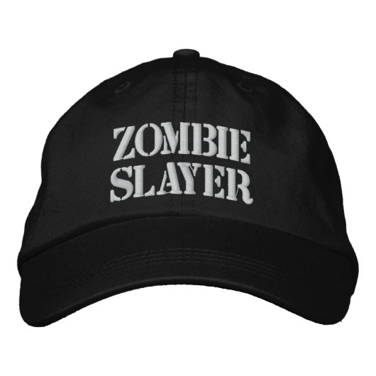 Zombie Slayer Hat Bestickte Kappe (Vorderseite)