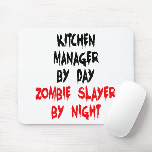 Zombie Slayer Kitchen Manager Mousepad (Mit Mouse)