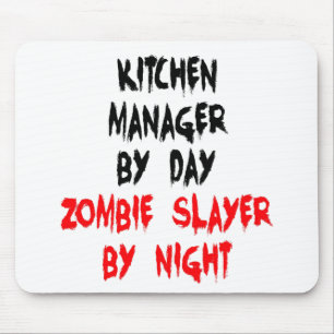 Zombie Slayer Kitchen Manager Mousepad