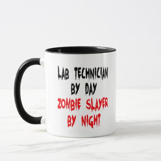 Zombie Slayer Labrador Techniker Tasse (Links)