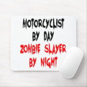 Zombie Slayer Motorradfahrer Mousepad (Mit Mouse)