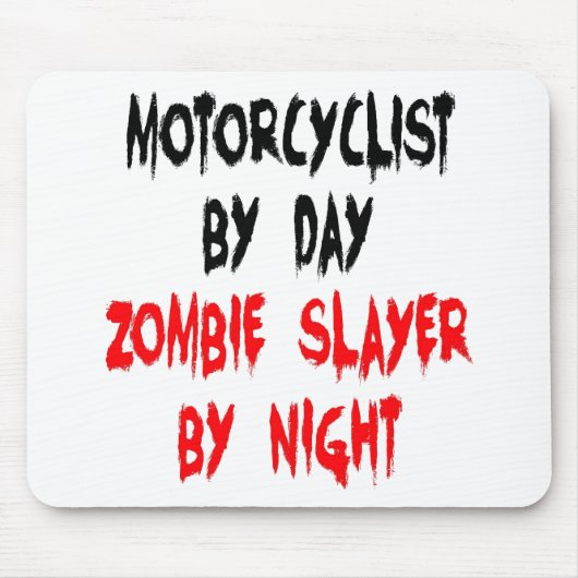 Zombie Slayer Motorradfahrer Mousepad (Vorne)