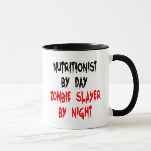 Zombie Slayer Nutritionist Tasse (Rechts)