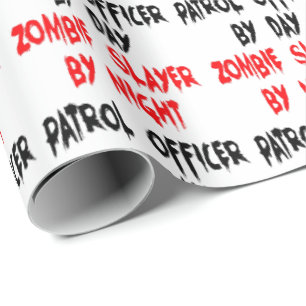 Zombie Slayer Patrol Officer Geschenkpapier