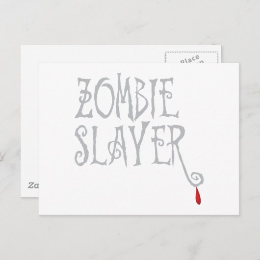 Zombie Slayer Postkarte (Vorne/Hinten)