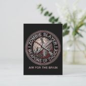 Zombie Slayer Postkarten (Stehend Vorderseite)