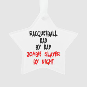 Zombie Slayer Racquetball Vater Ornament