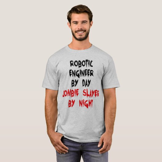 Zombie Slayer Robotic Engineer T-Shirt (Vorne ganz)
