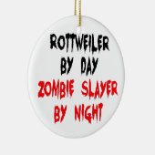 Zombie Slayer Rottweiler Dog Keramik Ornament (Rechts)