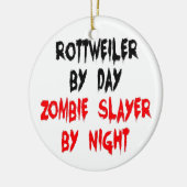 Zombie Slayer Rottweiler Dog Keramik Ornament (Links)