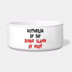 Zombie Slayer Rottweiler Dog Napf