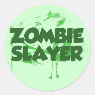 Zombie Slayer Runder Aufkleber