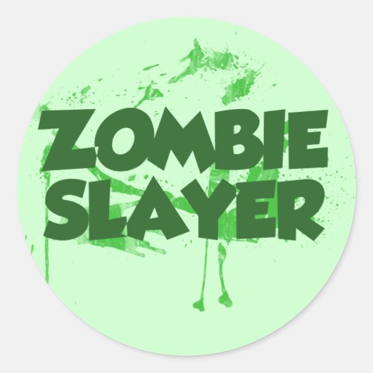 Zombie Slayer Runder Aufkleber (Vorderseite)