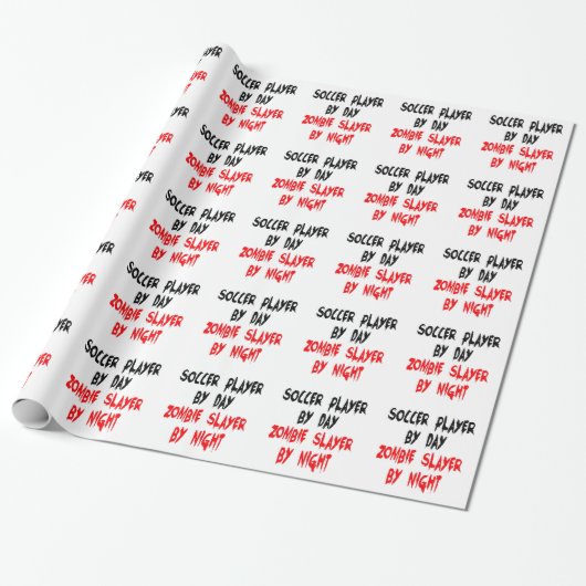 Zombie Slayer Soccer Player Geschenkpapier (Ungerollt)