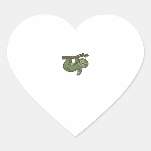 Zombie Sloth Classic T - Shirt Herz-Aufkleber (Vorderseite)