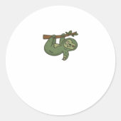 Zombie Sloth Classic T - Shirt Runder Aufkleber (Vorderseite)