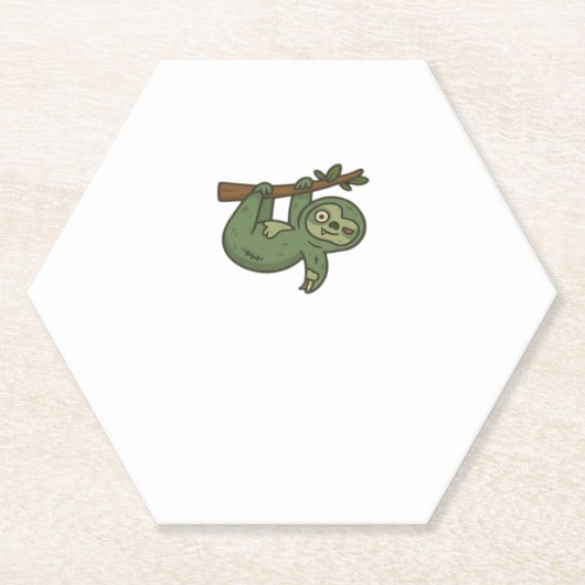 Zombie Sloth Classic T - Shirt Untersetzer (Vorderseite)