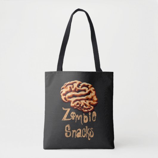 Zombie Snacks Hirngespinst Halloween Trick oder Tr Tasche (Vorderseite)
