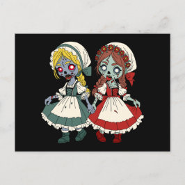 Zombie Snow-White and Rose-Red Postkarte