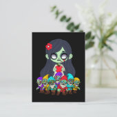 Zombie Snow White Postkarte (Stehend Vorderseite)