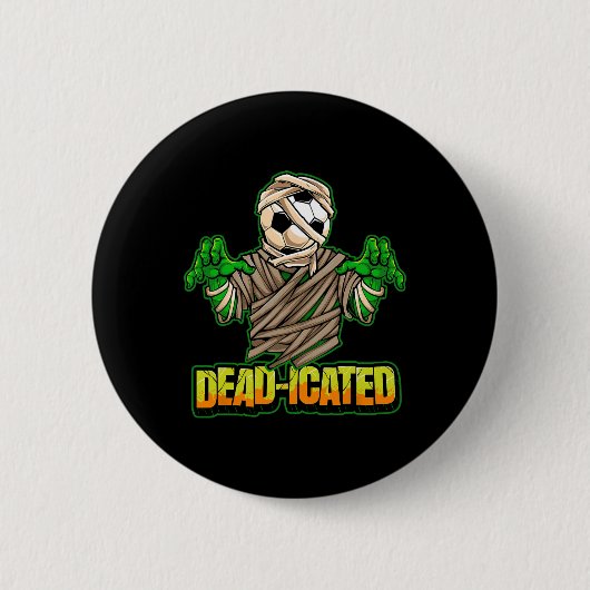 Zombie Soccer Player Scary Soccer Halloween  Button (Vorderseite)